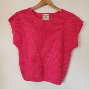 Vintage 80's Pink Sweater Vest Tee